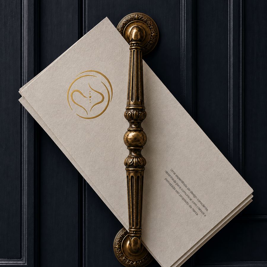 The Invitation — gold-embossed gift card on textured paper